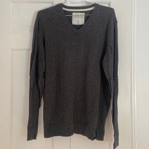 Mens gray v neck sweater